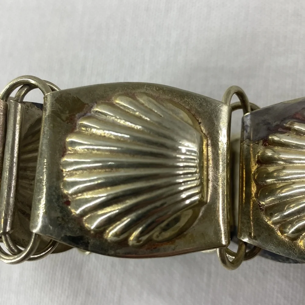 Vintage Shell Medallions‎ Metal 3D belt